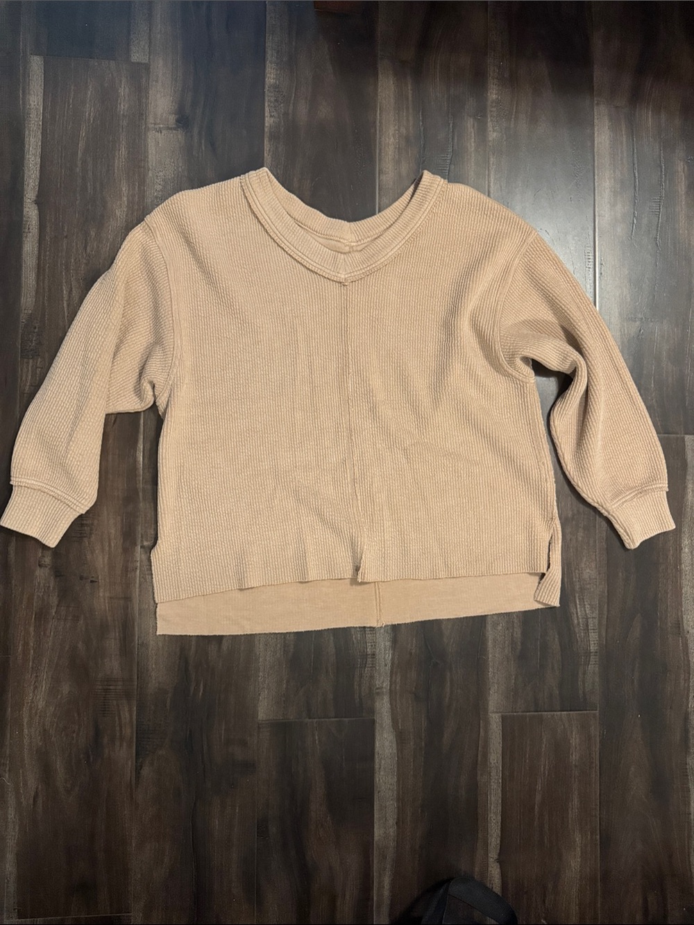 Aerie Wonder Textured V- Neck Sweatshirt